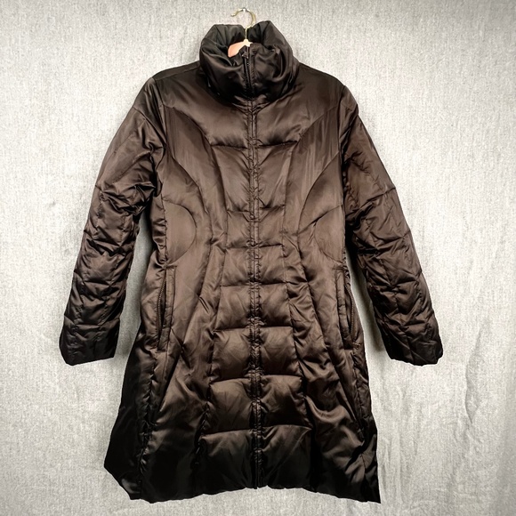 Express Jackets & Blazers - Express Knee-length Down/Feathers Puffer Coat Sz M Insulated Brown Winter Work